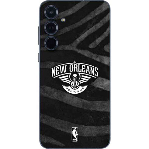 NBA New Orleans Pelicans Black Animal Print Galaxy A35 5G Skin